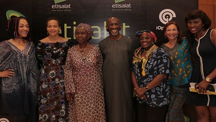 *Matthew Willsher, chief executive officer, Etisalat Nigeria flanked by the panel of judges